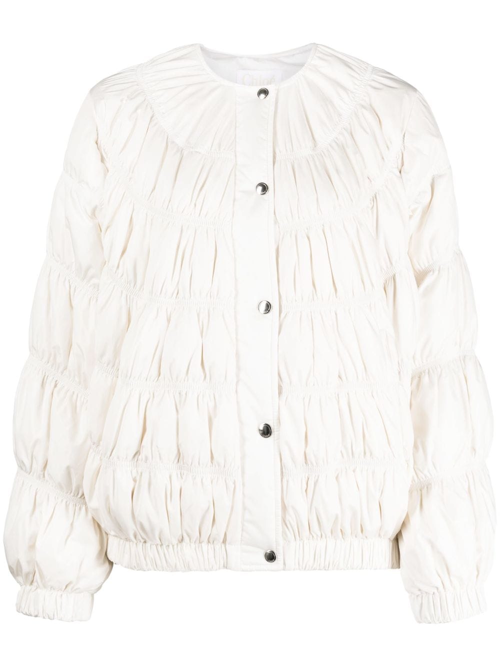 CHLOÉ Tan Goose Padded Women's Coat for FW23