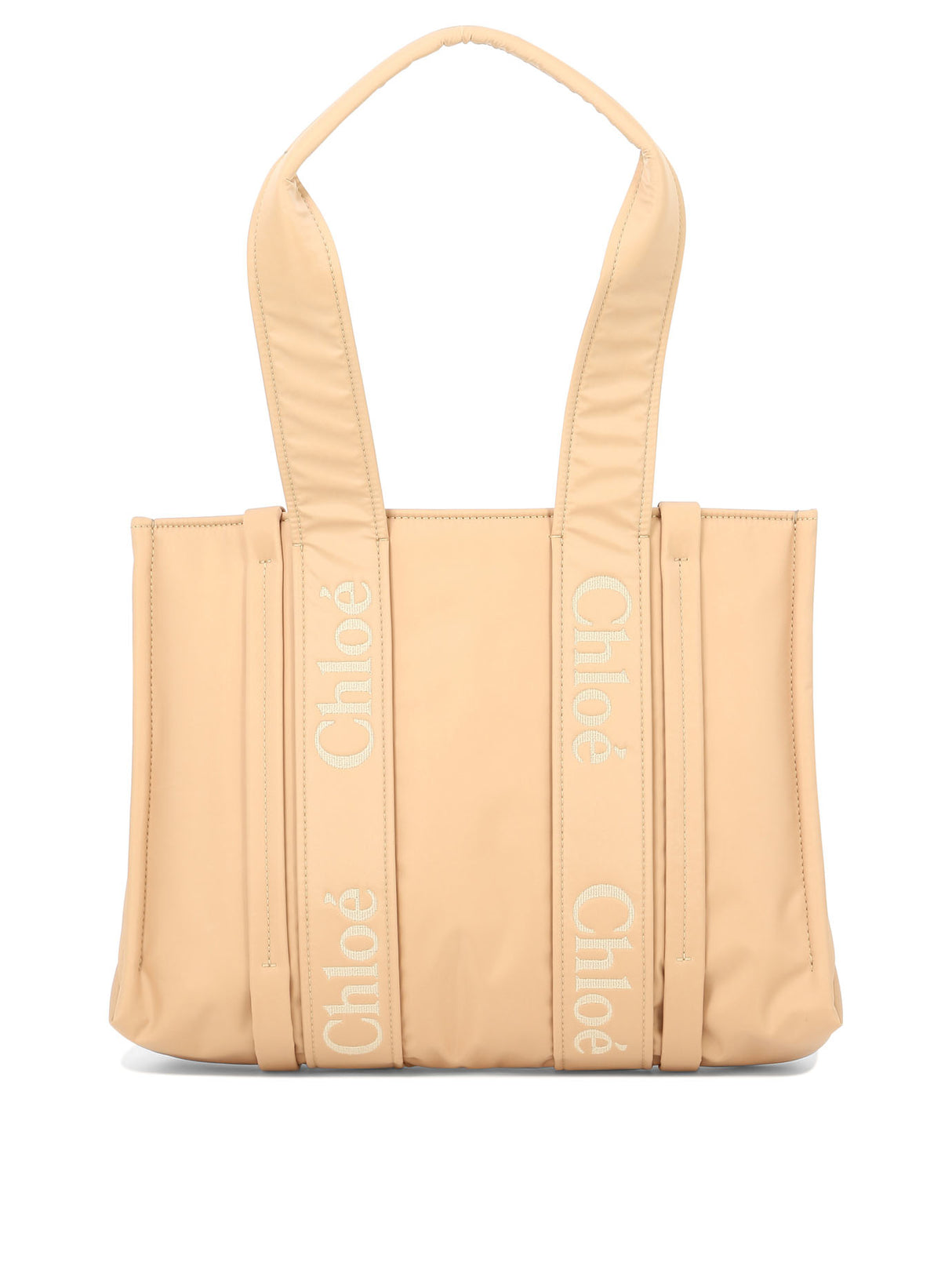 CHLOÉ Medium Woody Ribbon Shoulder Bag in Pink for Women