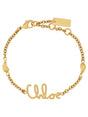 CHLOÉ Logo-Embellished Brass Bracelet