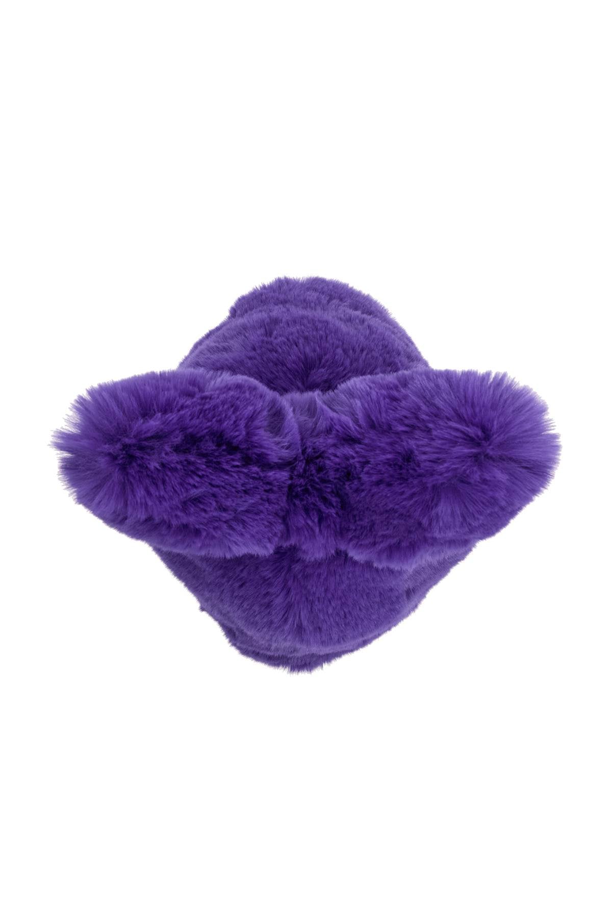 ACNE STUDIOS Oversized Fluffy Bow Eco-Fur Hat (S/M)