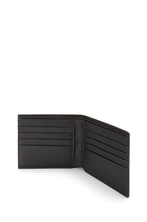 LOEWE Stylish Black Leather Men's Bifold Wallet for SS24