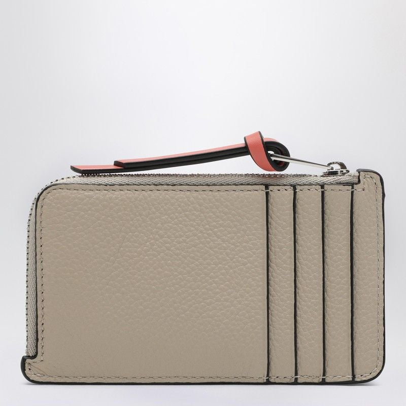 LOEWE Mini Beige and Honey Card Case with Coin Purse