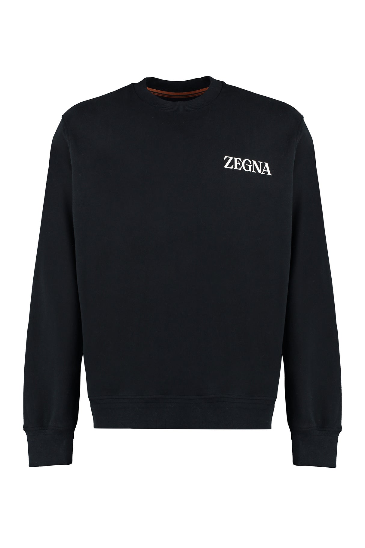 ZEGNA Men's Black Crew Neck Sweatshirt - FW23 Collection