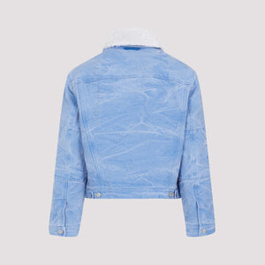 ACNE STUDIOS Navy Padded Canvas Jacket for Unisex | SS24 Collection
