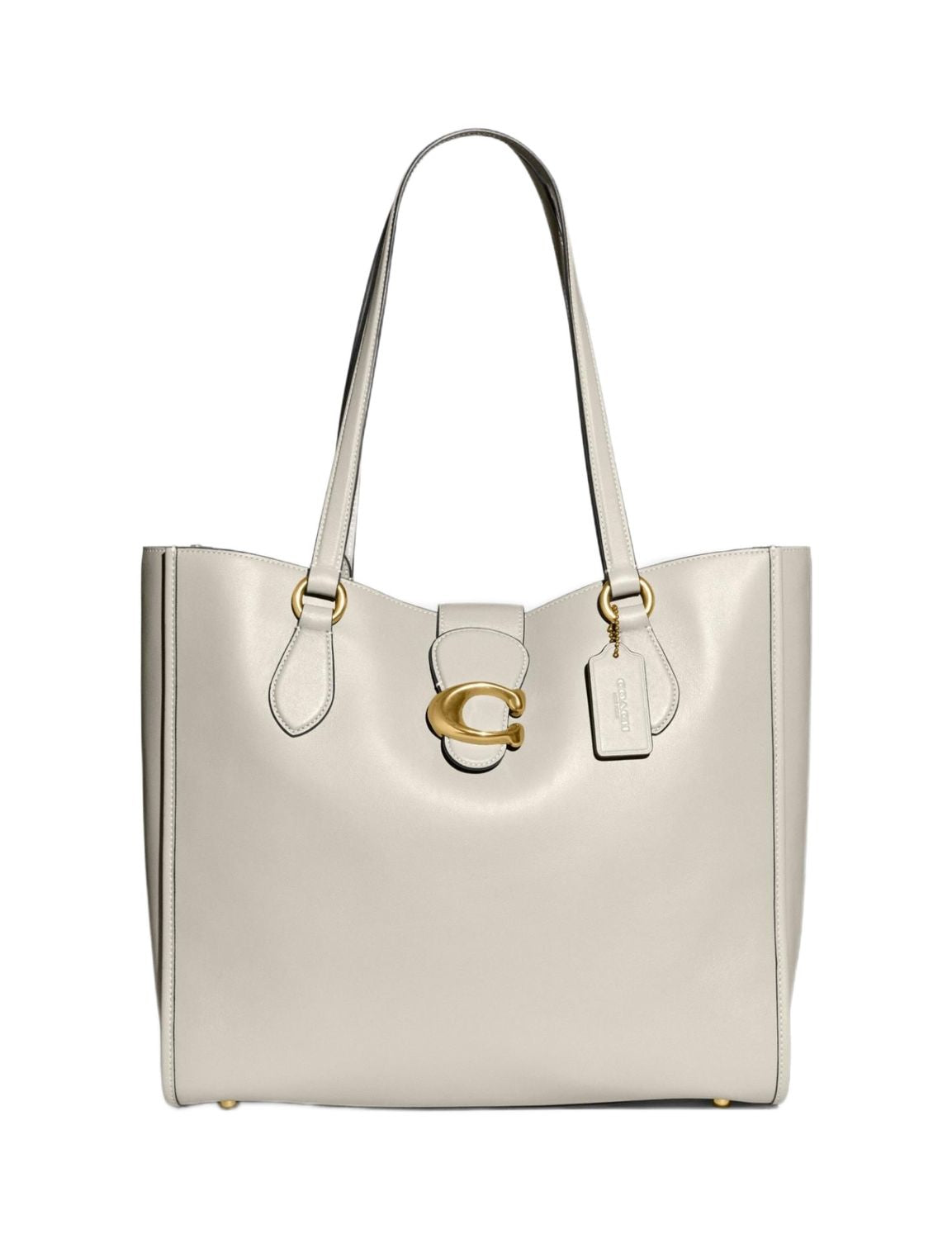 COACH White Leather Tabby Tote Handbag - FW22 Collection