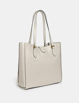 COACH White Leather Tabby Tote Handbag - FW22 Collection