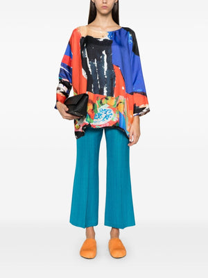 DANIELA GREGIS Abstract Print Silk Blouse for Women - FW24 Collection