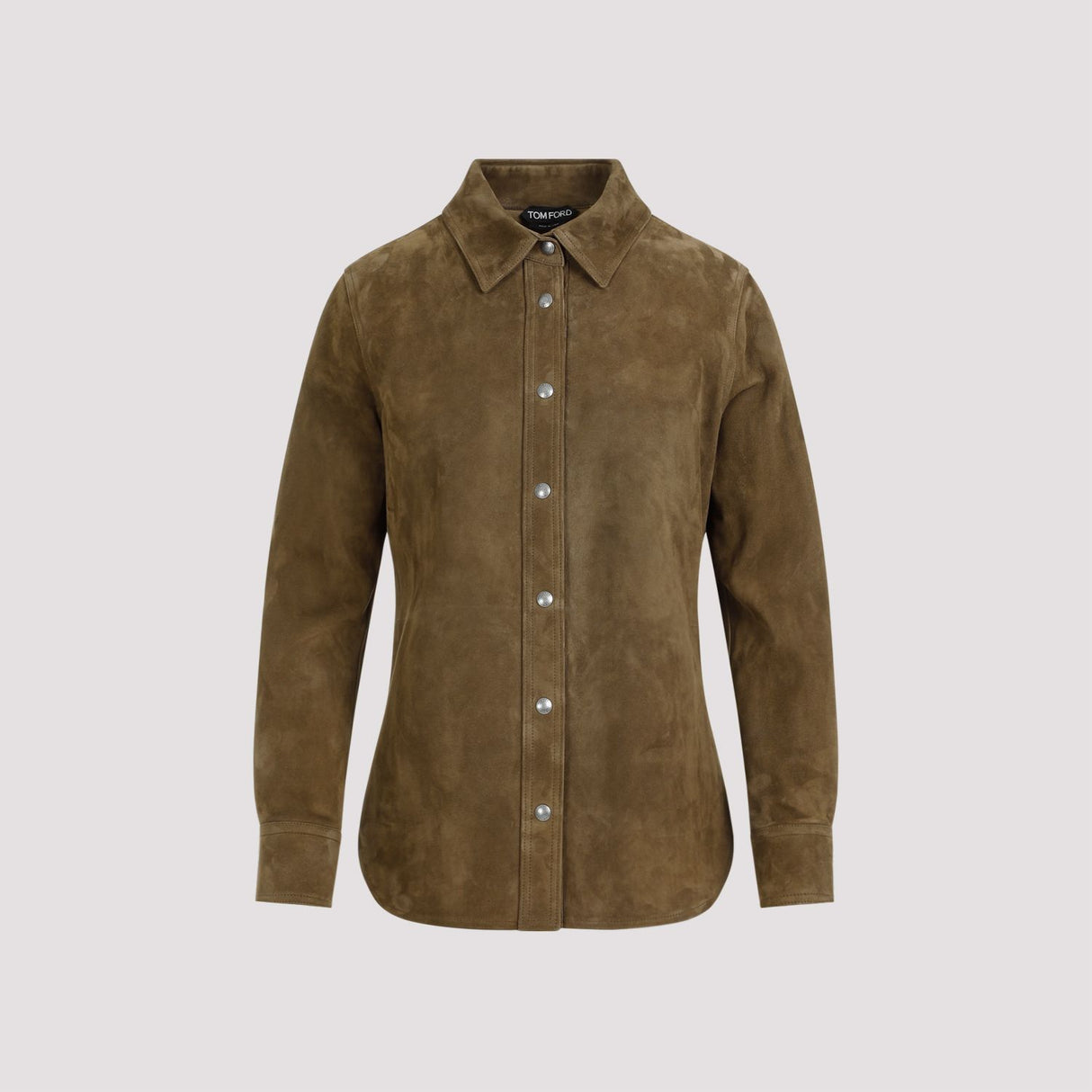 TOM FORD Luxurious Soft Suede Shirt for Women - Luxurious Brown Leather