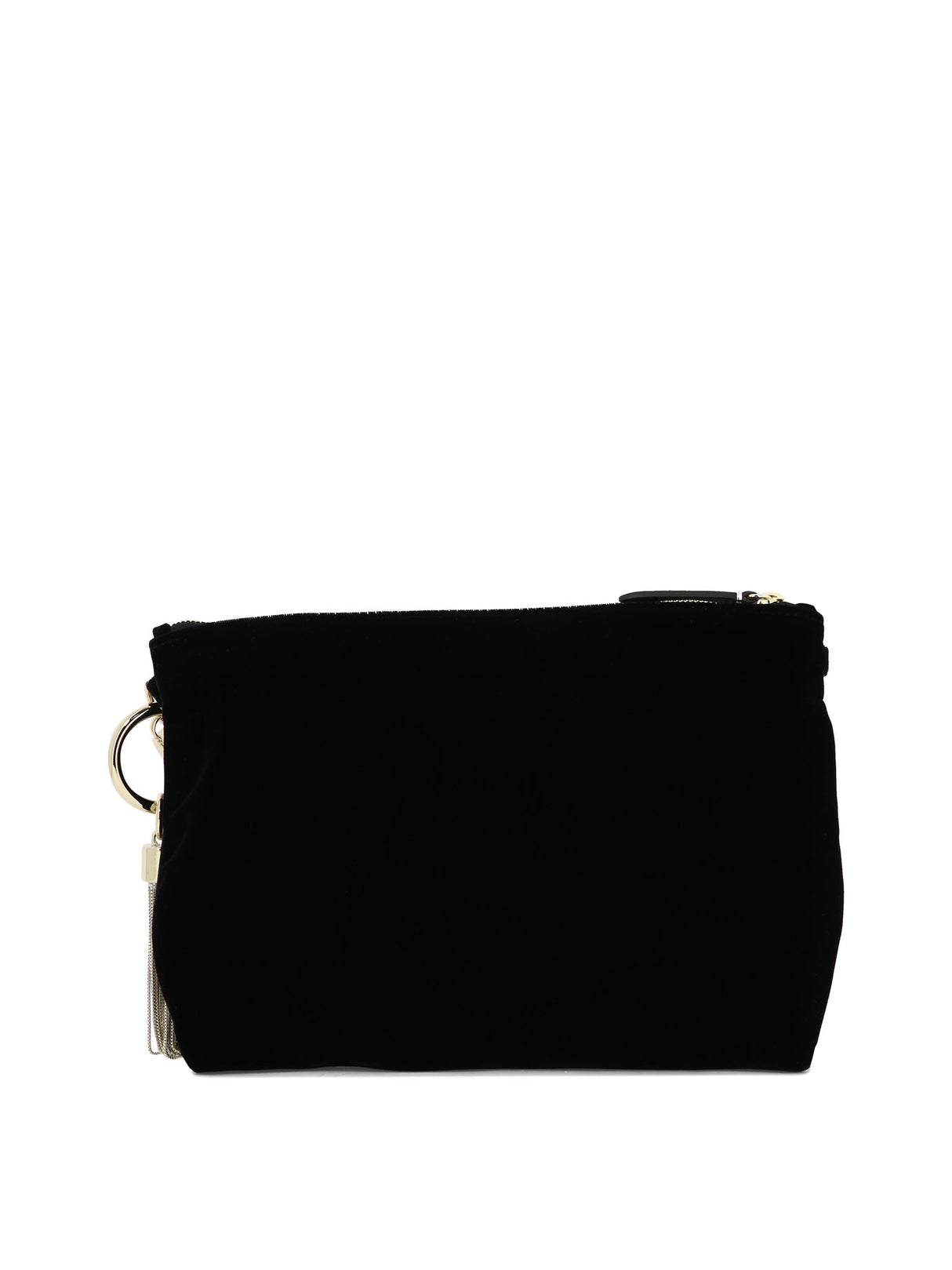 JIMMY CHOO Black Velvet Multifunctional Clutch for Women - SS24 Collection