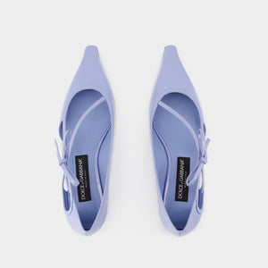 DOLCE & GABBANA Chic Sapphire Ballerinas