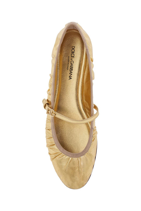 DOLCE & GABBANA Elegant Ballerina Flats with Adjustable Strap