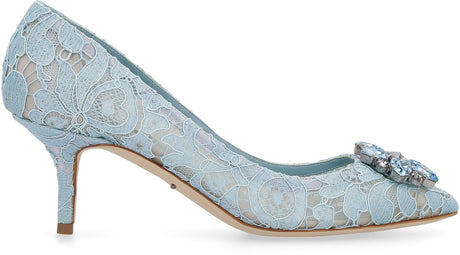 DOLCE & GABBANA Elegant Lace Kitten Heel Pumps