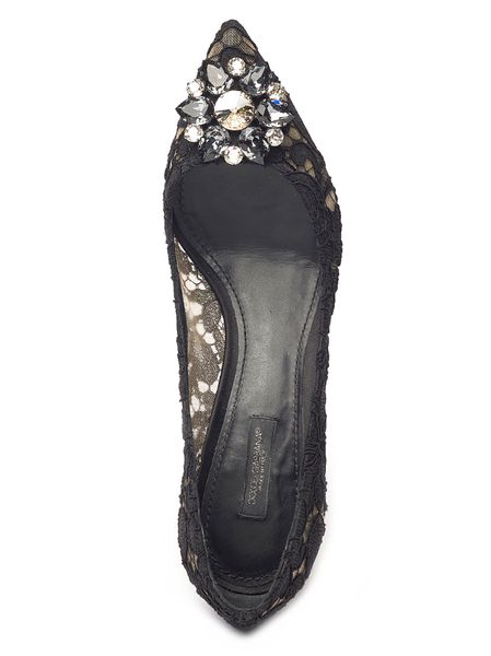 DOLCE & GABBANA Embellished Canvas Pumps for Luxurious Femininity and Craftsmanship