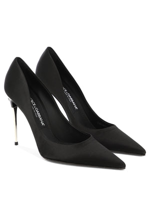 DOLCE & GABBANA Elegant Black Satin Pumps for Women - SS24 Collection