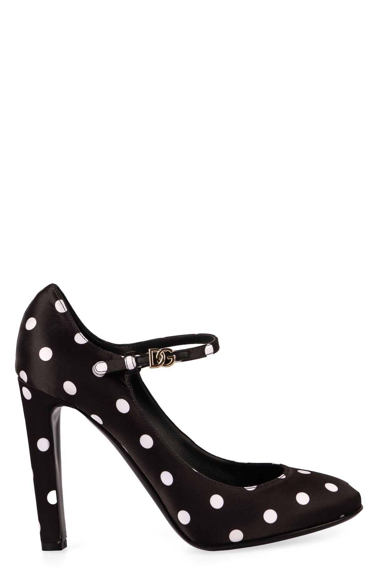 DOLCE & GABBANA Elegant Polka-Dot Satin Mary Jane Pumps