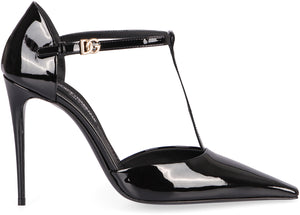 DOLCE & GABBANA T-Bar Patent Leather Pumps