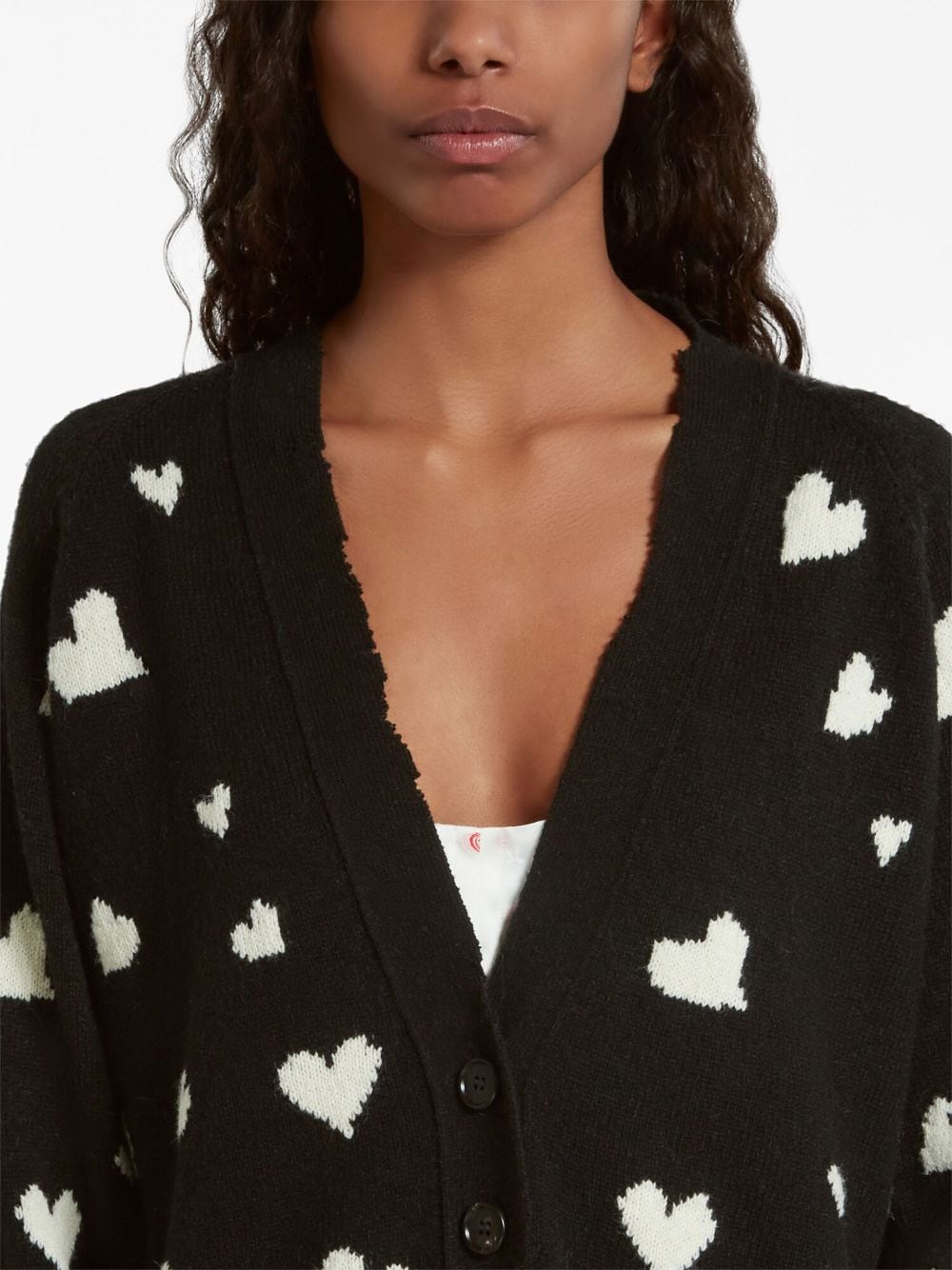 MARNI Black Heart Print Cardigan - FW23