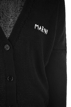 MARNI Black Cotton Cardigan for Women