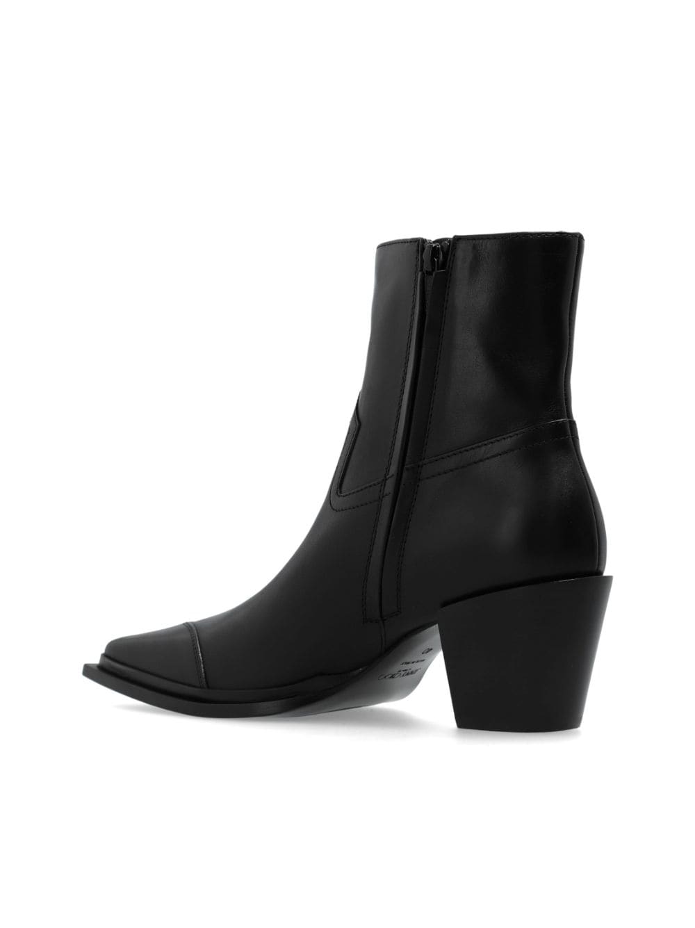 JIMMY CHOO Stylish Ankle-Length Leather Boots with Mid Block Heel