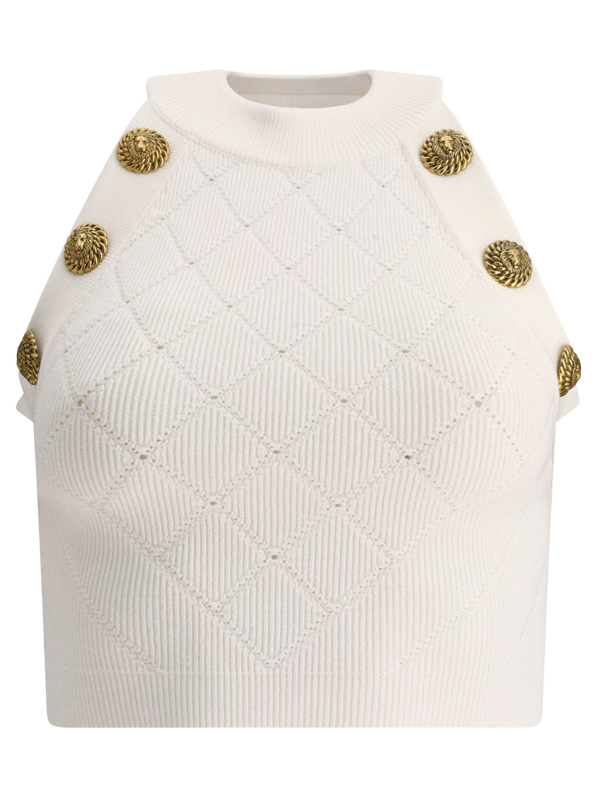 BALMAIN Trendy White Tunic Top for Women - 2024 Collection