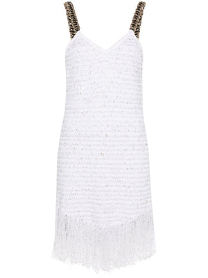 BALMAIN Women's White and Gold Chain Detail Vest for SS24