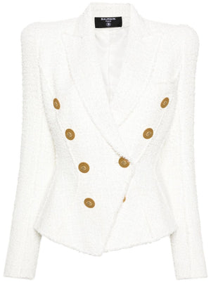 BALMAIN White 24SS Jacket for Women