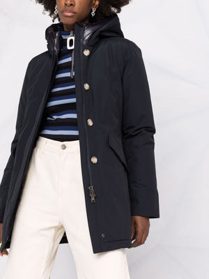 WOOLRICH Arctic Elegance Navy Padded Parka Jacket