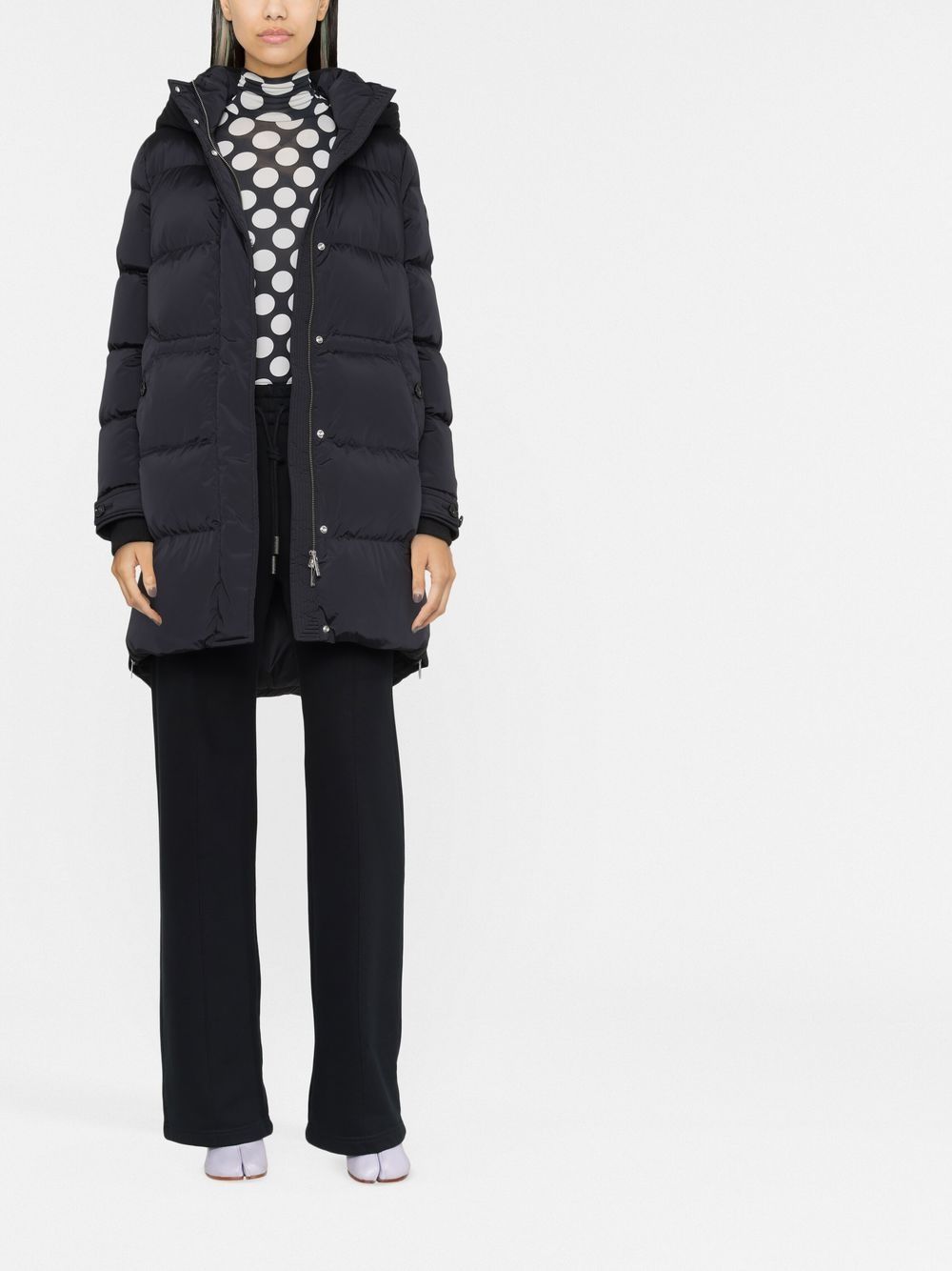 WOOLRICH Black Down Puffer Jacket with Hood for Women - FW23 Collection