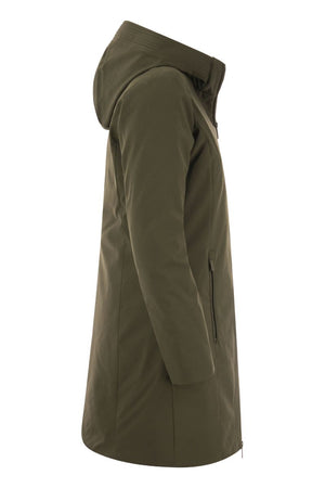 WOOLRICH Green Softshell Parka Jacket for Women - Functional and Feminine