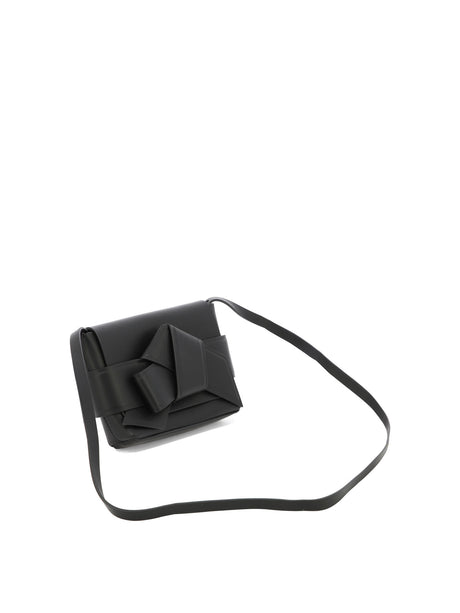 ACNE STUDIOS Mini Musubi Crossbody Leather Handbag for Women - Black
