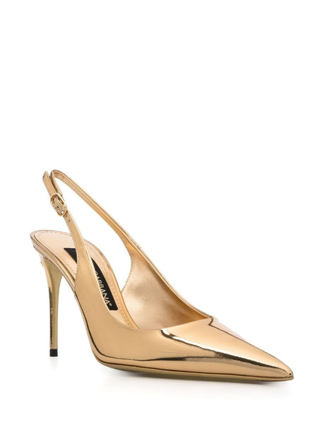 DOLCE & GABBANA Glamorous Gold Dress Shoes for Women