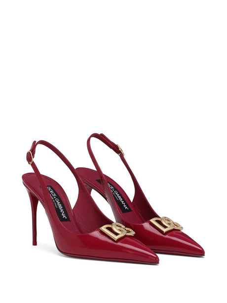 DOLCE & GABBANA High Heeled Slingback Pumps in Magenta for Women - FW23 Collection