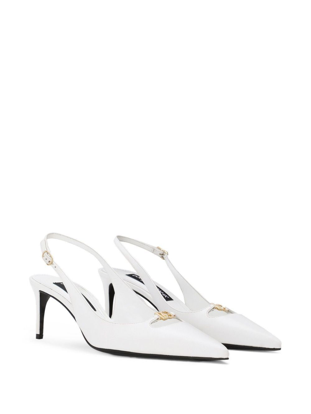 DOLCE & GABBANA Capri White Slingback Pumps