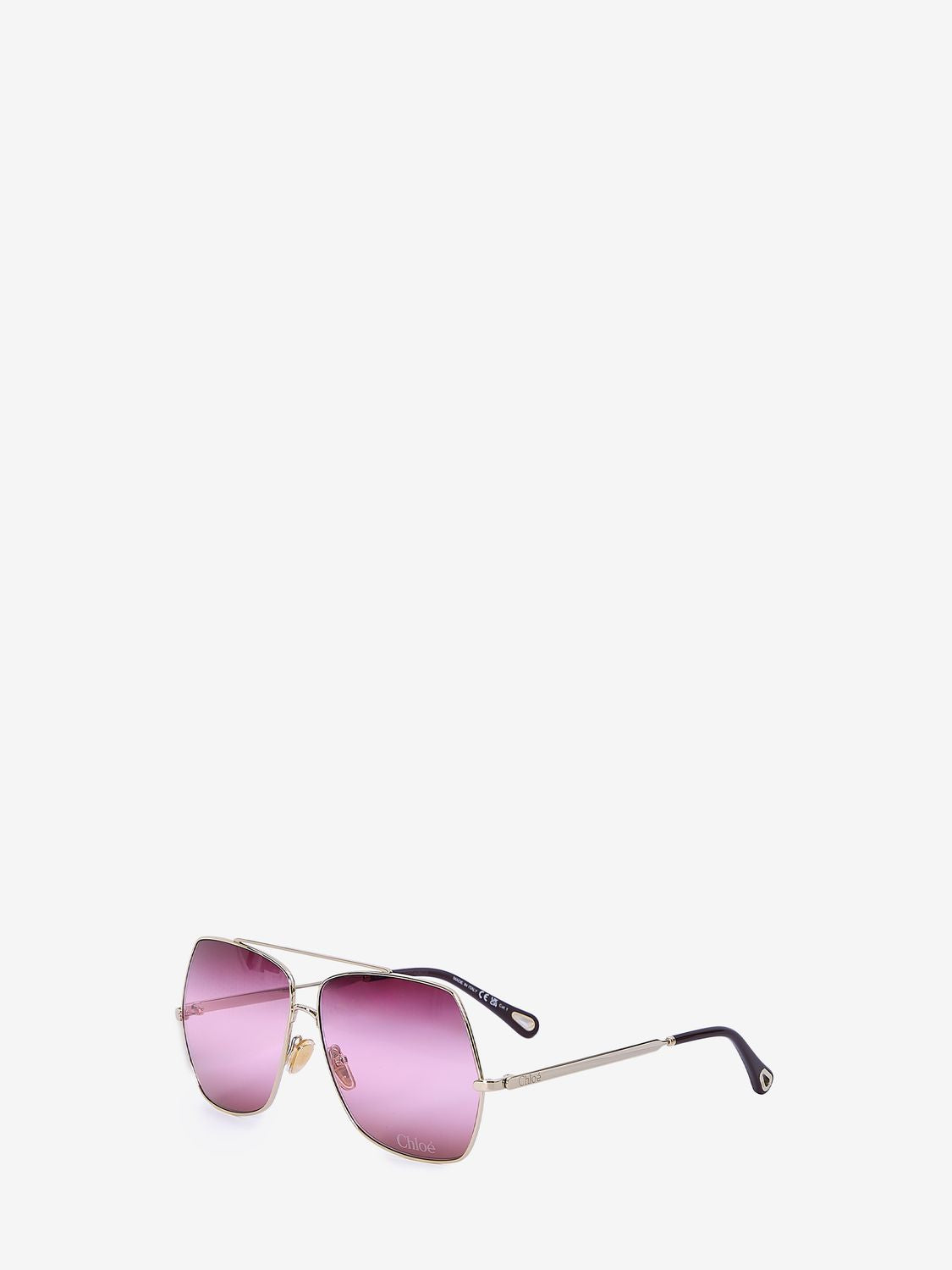 CHLOÉ Aly Square Gold-Tone Sunglasses