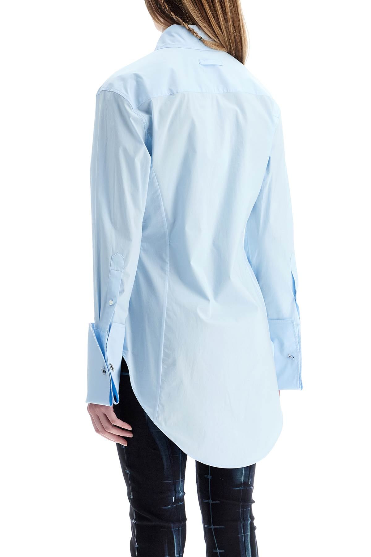 JEAN PAUL GAULTIER Contemporary Poplin Shirt with Underboob Print