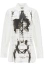 JEAN PAUL GAULTIER Skeleton Print Poplin Cotton Shirt for Women