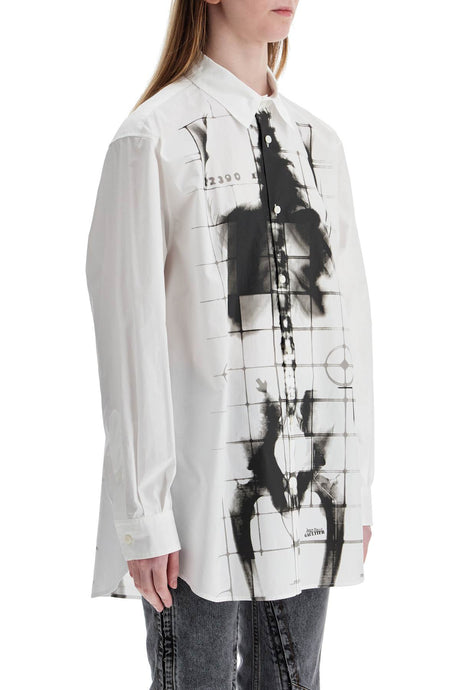 JEAN PAUL GAULTIER Skeleton Print Poplin Cotton Shirt for Women