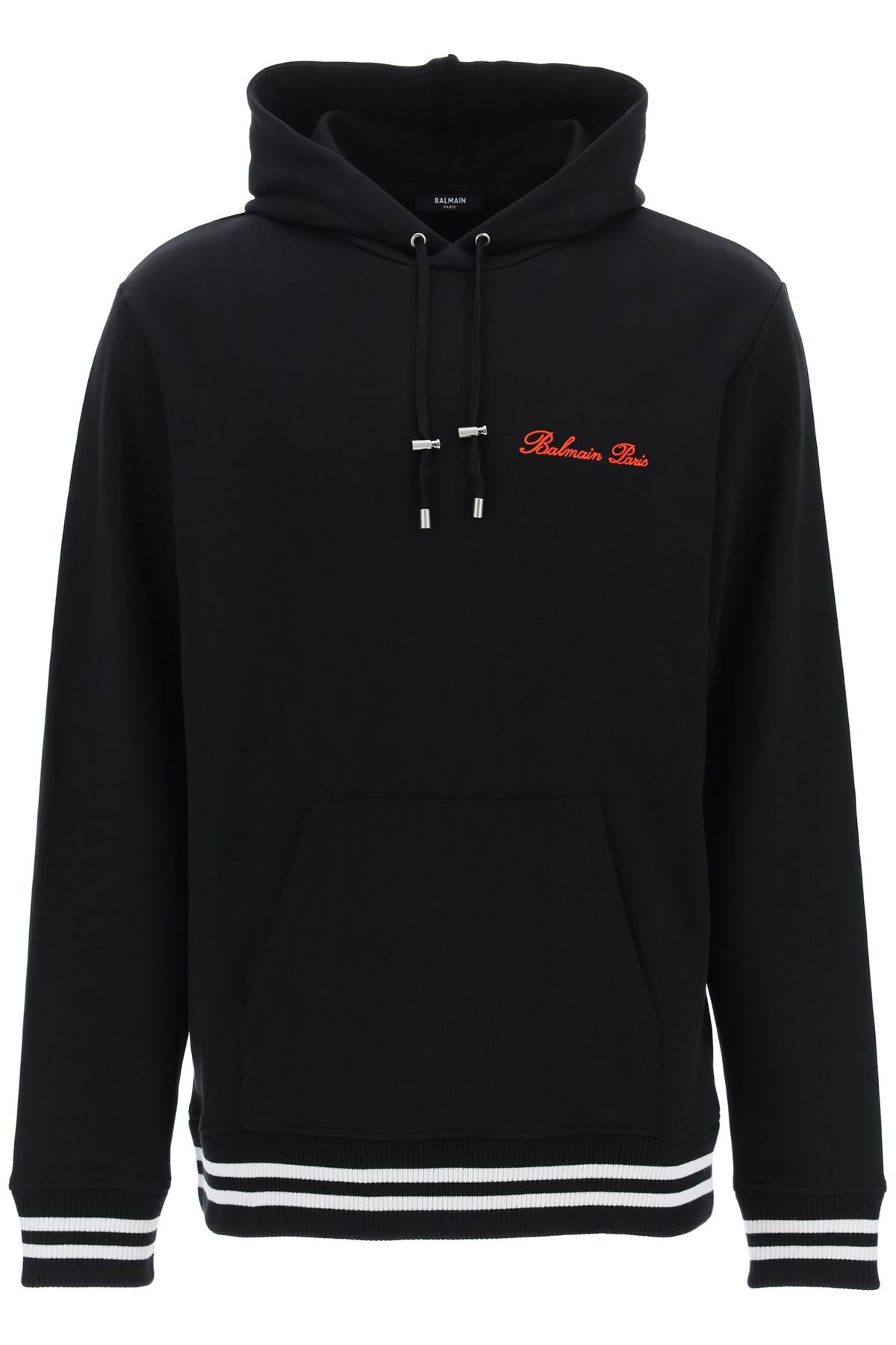 BALMAIN Men's 24SS Hoodie in EKA Noir Rouge