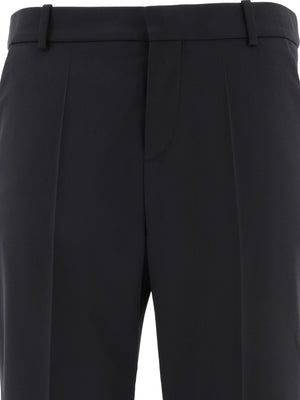 BALMAIN Black Wool Trousers for Men - SS24 Collection