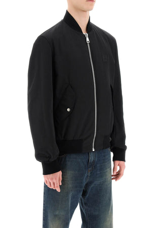 BALMAIN Splendid Nylon Bomber Jacket with Bold Logo Print