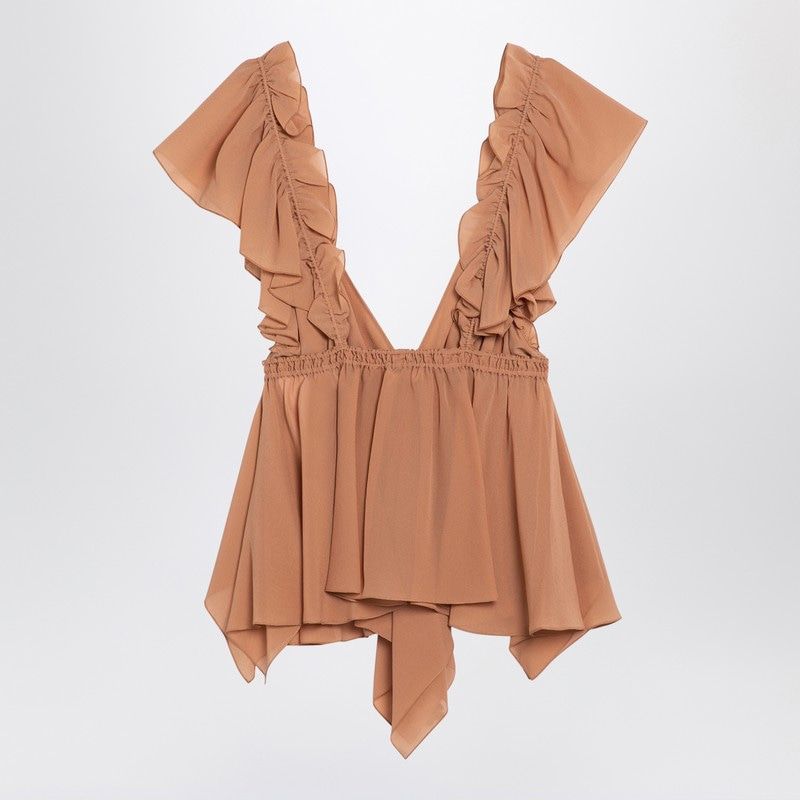 CHLOÉ Elegant Silk Ruffle Top