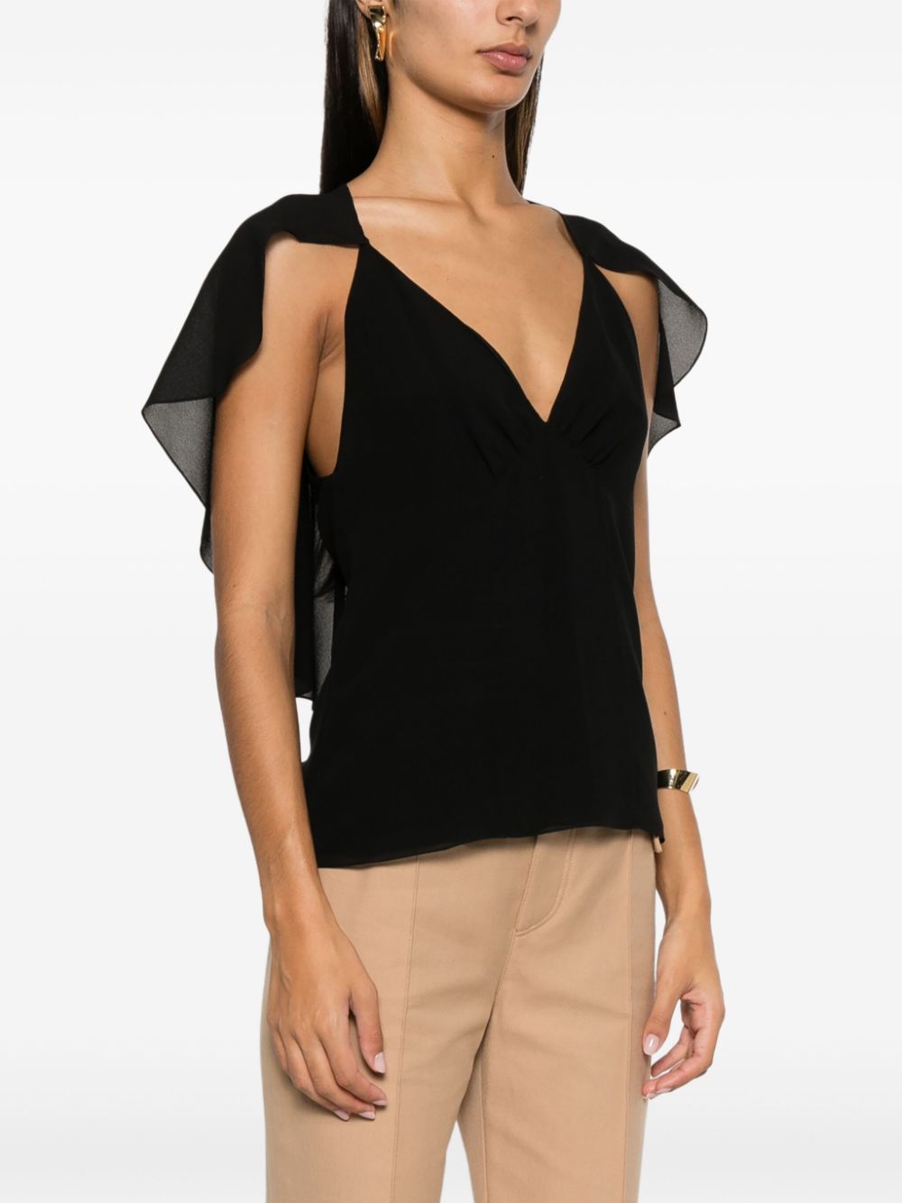 CHLOÉ Mini Ruffled Silk Top for Women