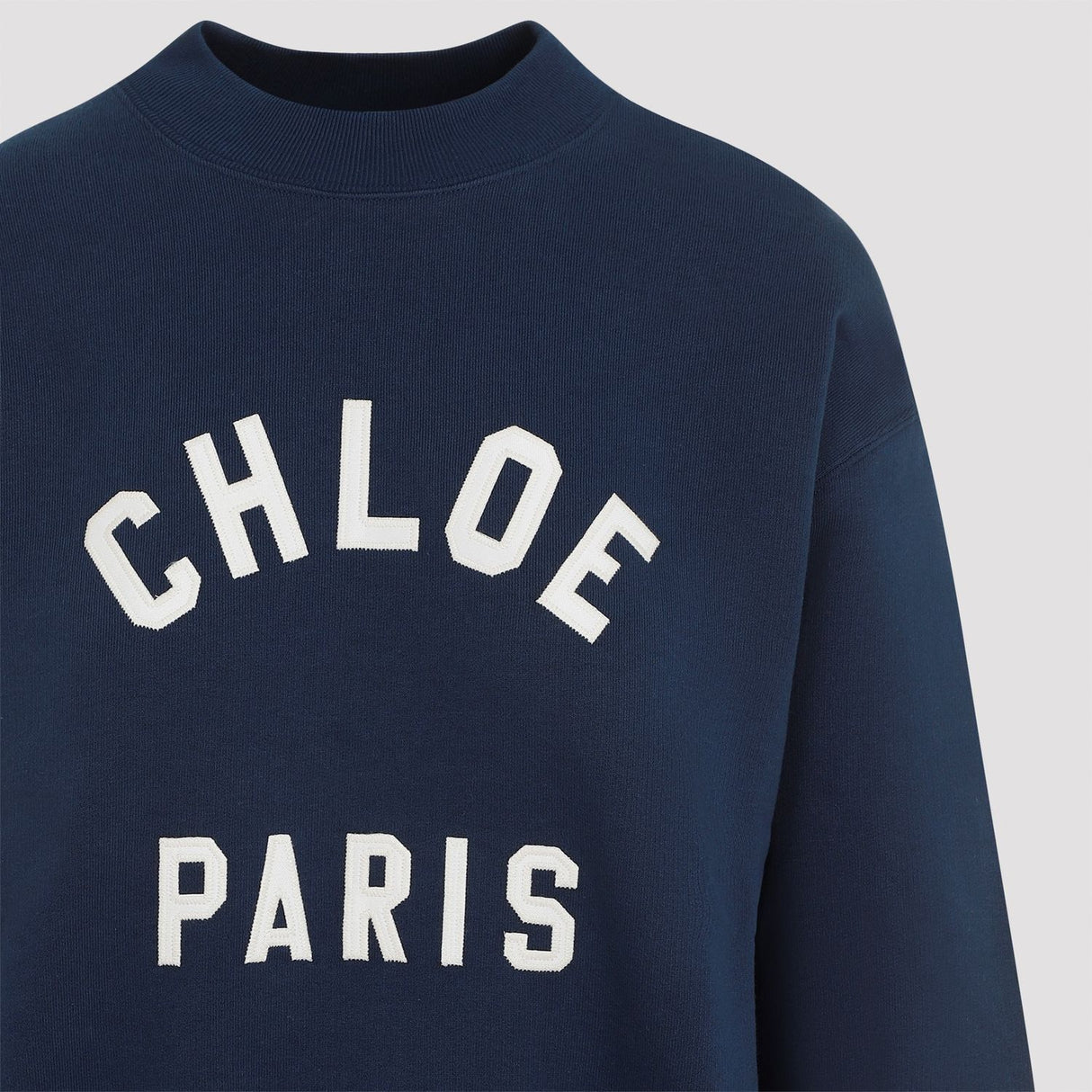 CHLOÉ Essential Blue Cotton Sweater