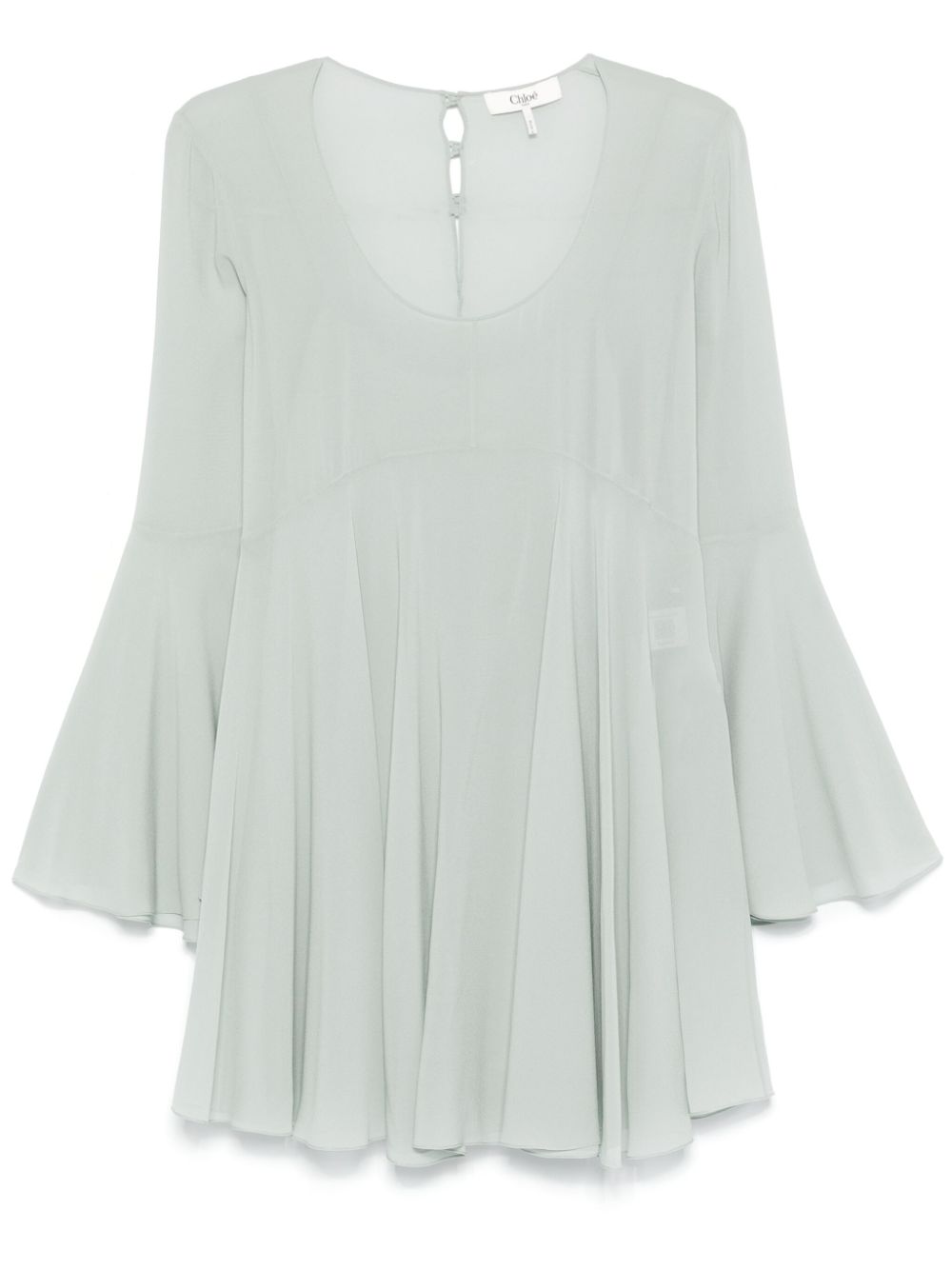 CHLOÉ Elegant Silk Mini Dress with Flared Skirt