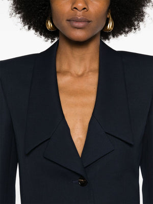 CHLOÉ WOOL CROPPED SINGLE-BREASTED JACKET
