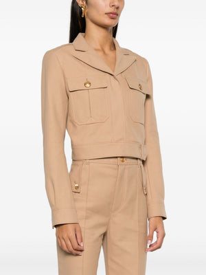 CHLOÉ Mini Camel Jacket with Golden Buttons