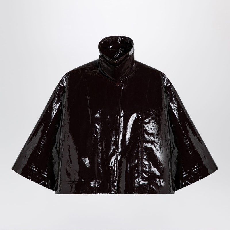 CHLOÉ Mini Shiny Cotton Cape with High Collar