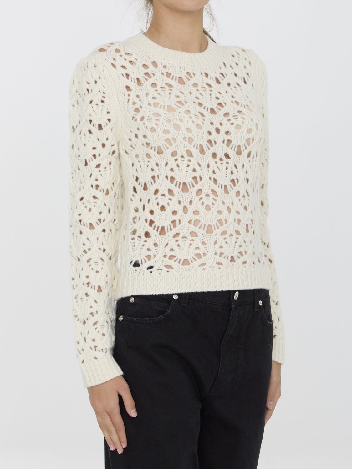 CHLOÉ Wool Knit Jumper - Fitted Long Sleeve