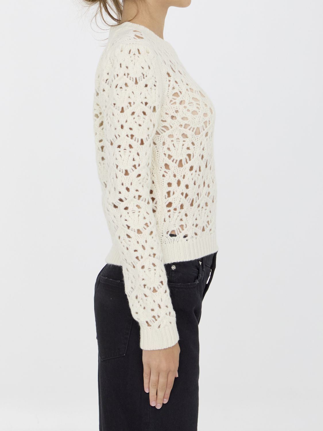 CHLOÉ Open Knit Sweater for Women - FW24 Collection