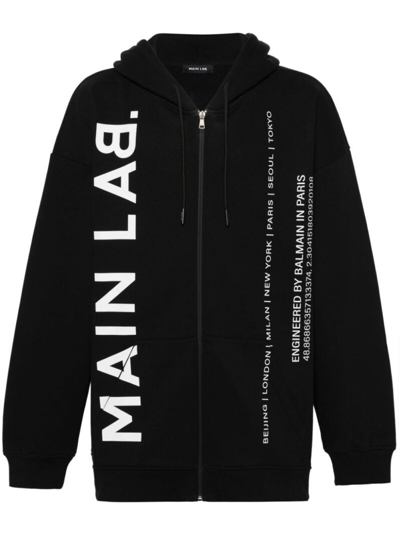 BALMAIN 24SS Black Hoodie for Men